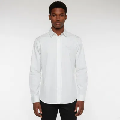 Pre-owned Dior White Logo Embroidered Cotton Poplin Shirt Xl