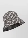 Dior Wide Brim Checked Pattern Reversible Cap In Brown