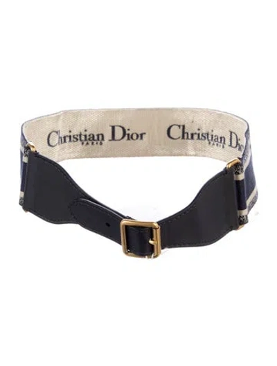 Pre-owned Dior Wide Canvas Belt