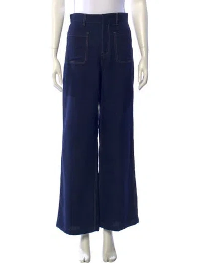 Pre-owned Dior Wide Leg Pants In Blue