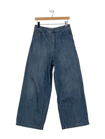 Pre-owned Dior Wide Leg Pants In Blue