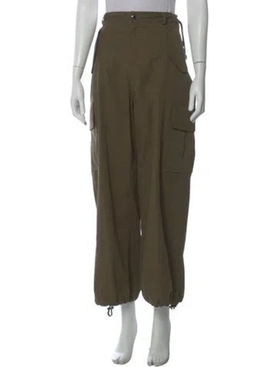 Pre-owned Dior Wide Leg Pants In Green