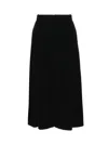 Dior High Waist Pleated Wide Leg Trousers In Black