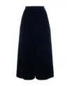 Dior High Waist Pleated Wide Leg Trousers In Black