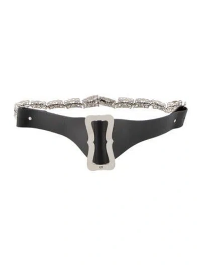 Pre-owned Dior Wide Metal Waist Belt In Multi
