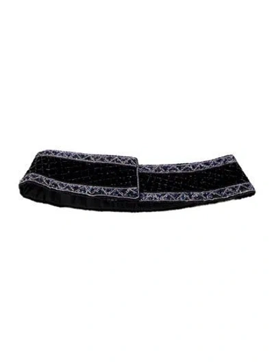 Pre-owned Dior Wide Satin Waist Belt In Black