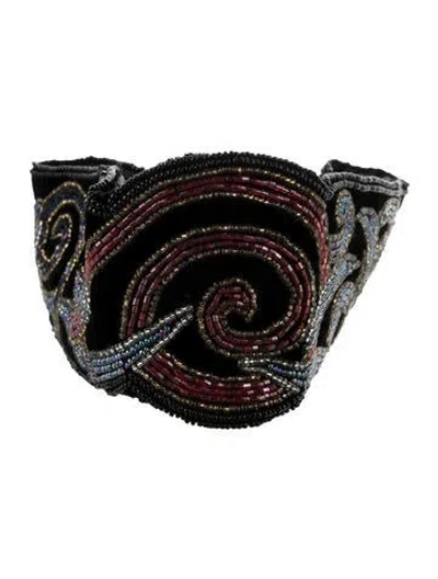 Pre-owned Dior Wide Velvet Waist Belt W/ Tags In Black