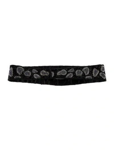 Pre-owned Dior Wide Waist Belt In Black