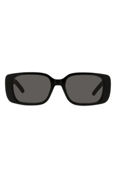 DIOR WILDIOR S2U 53MM RECTANGULAR SUNGLASSES