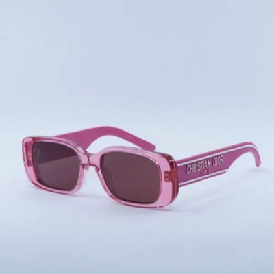 Pre-owned Dior Wil S2u 73d0 Translucent Fuchsia/bordeaux 53-18-145 Sunglasses A... In Red