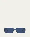 Dior Wil S2u 53mm Rectangular Sunglasses In Shiny Blue / Blue