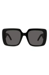 Dior Wil S3u 55mm Square Sunglasses In Black/grey