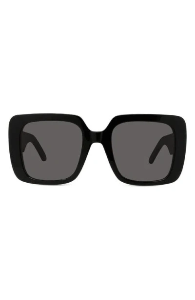 Dior Wil S3u 55mm Square Sunglasses In Black/grey