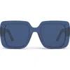 Dior Square Sunglasses In Shiny Blue/blue