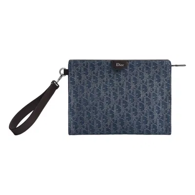 Dior (wmns)  A5 Triangle Pouch 'blue Brown'