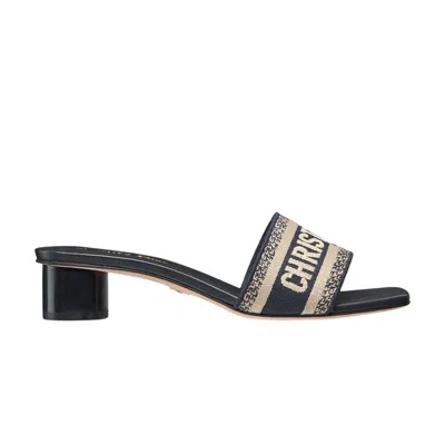 Pre-owned Dior Wmns Dway Heeled Slide 'deep Blue' | Women's Size 37.5