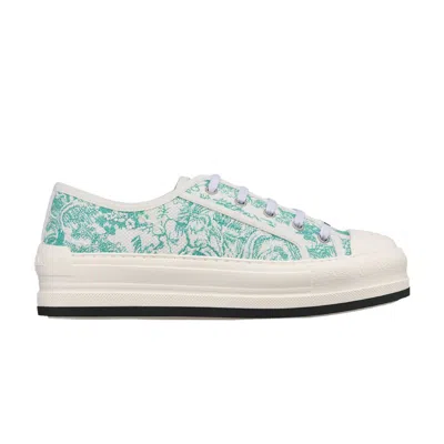 Pre-owned Dior Wmns Walk'n' Platform 'aquamarina Toile' | Green | Women's Size 36.5