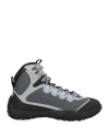 Dior Woman Ankle Boots Grey Size 12 Leather, Textile Fibers In Grey