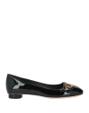 Dior Woman Ballet Flats Black Size 6.5 Leather In Black