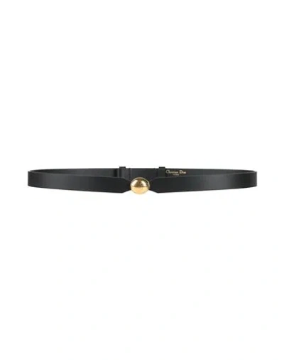 Dior Woman Belt Black Size M Leather