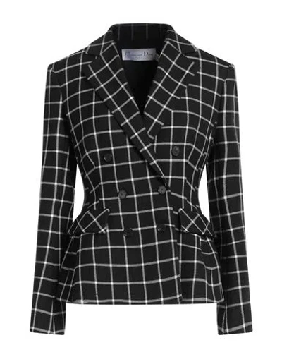 Dior Woman Blazer Black Size 10 Virgin Wool
