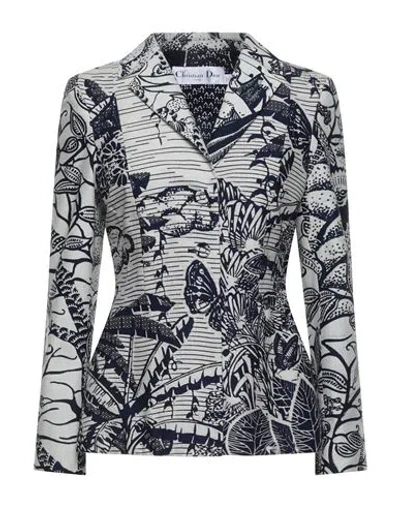 Dior Woman Blazer Midnight Blue Size 6 Cotton