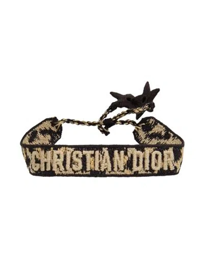 Dior Woman Bracelet Dark Brown Size - Cotton