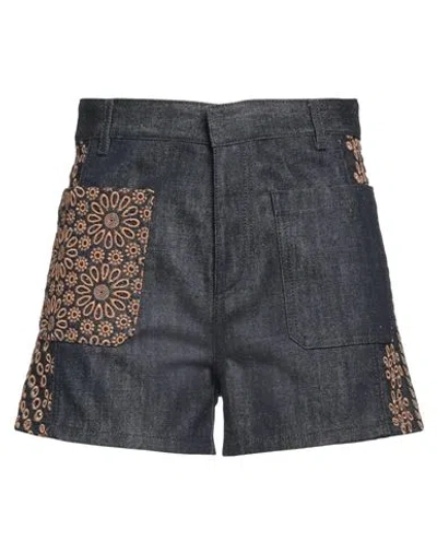 Dior Woman Denim Shorts Blue Size 4 Cotton, Polyester