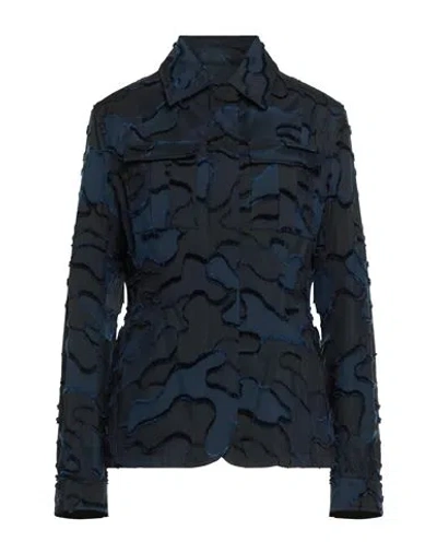 Dior Woman Jacket Midnight Blue Size 8 Polyester