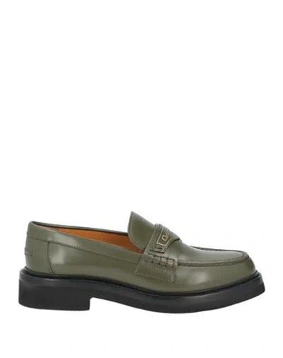 Dior Woman Loafers Military Green Size 4.5 Calfskin