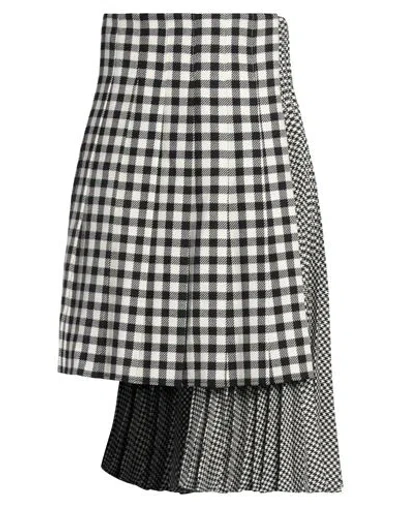 Dior Woman Midi Skirt Black Size 6 Virgin Wool In Multi