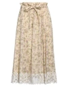 Dior Woman Midi Skirt Ivory Size 8 Cotton In White