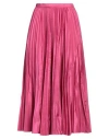 Dior Pleated Midi Skirt Flair In Magenta