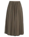 Dior Cotton Accordion Midi Skirt In Green