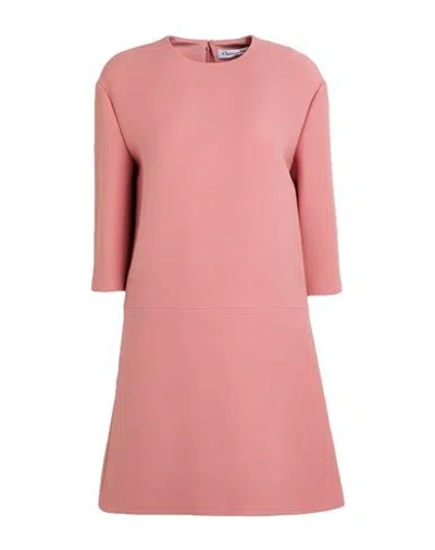 Dior Woman Mini Dress Antique Rose Size 6 Wool, Silk In Pink