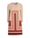 Dior Woman Mini Dress Beige Size 6 Wool, Silk In Multi