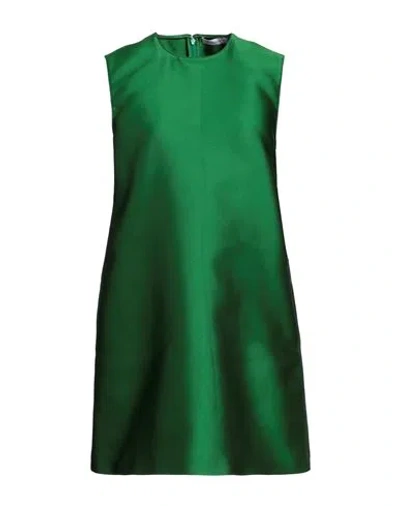 Dior Woman Mini Dress Green Size 8 Polyester, Silk