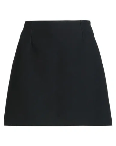 Dior Woman Mini Skirt Black Size 4 Wool, Silk
