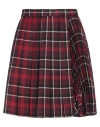 Dior Woman Mini Skirt Burgundy Size 6 Virgin Wool In Multi