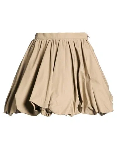 Dior Woman Mini Skirt Khaki Size 8 Cotton In Neutral