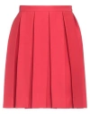 Dior Woman Mini Skirt Red Size 38 Wool, Silk In Red