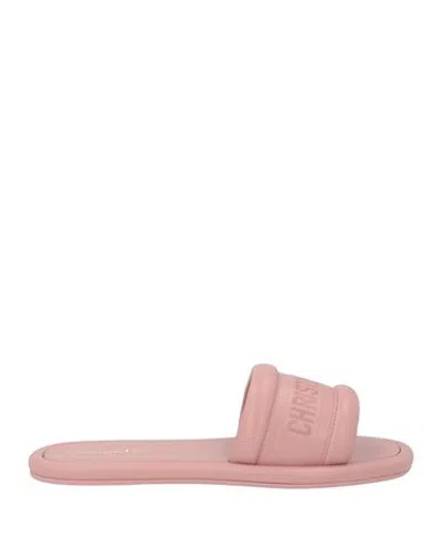 Dior Woman Sandals Antique Rose Size 8 Lambskin In Purple