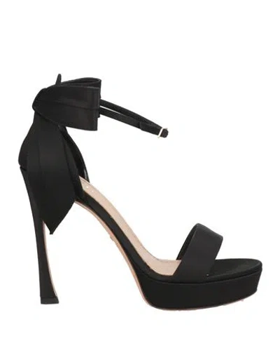 Dior Woman Sandals Black Size 8 Textile Fibers