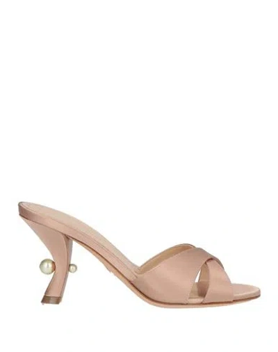 Dior Woman Sandals Blush Size 6 Textile Fibers In Pink