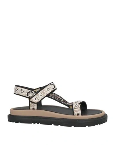 Dior Woman Sandals Sand Size 6 Textile Fibers In Neutral