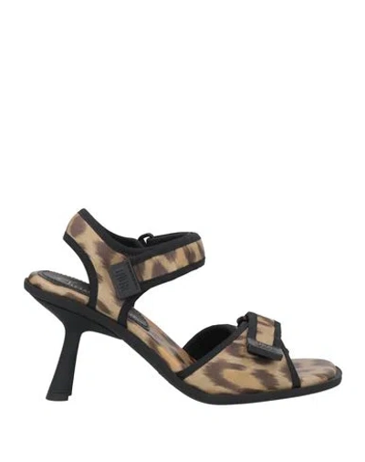 Dior Woman Sandals Sand Size 8.5 Textile Fibers In Brown