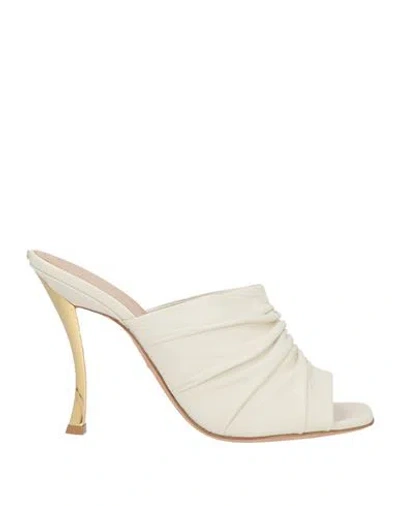 Dior Woman Sandals White Size 8.5 Lambskin