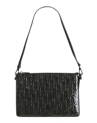 Dior Woman Shoulder Bag Charcoal Size - Leather In Black
