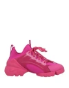 Dior Woman Sneakers Fuchsia Size 6 Textile Fibers, Synthetisches Material In Pink