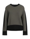 Dior Woman Sweater Military Green Size 8 Wool, Cashmere In Gray